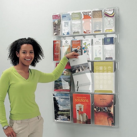 All Clear Literature Dispenser Wall Mounted | Brochure Sizes: DL / A5 / A4